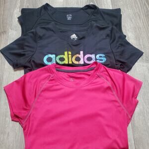 Group of 3 active wear workout womens tshirts fit like xsmall adidas champions